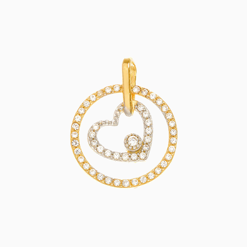 Heart Cubic Zirconia Pendant in 18K Gold Heart Cubic Zirconia Pendant in 18K Gold