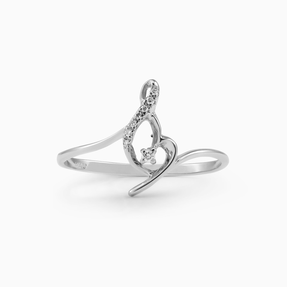 Curve Diamond Ring in 18K Gold - 2 Curve Diamond Ring in 18K Gold - 2