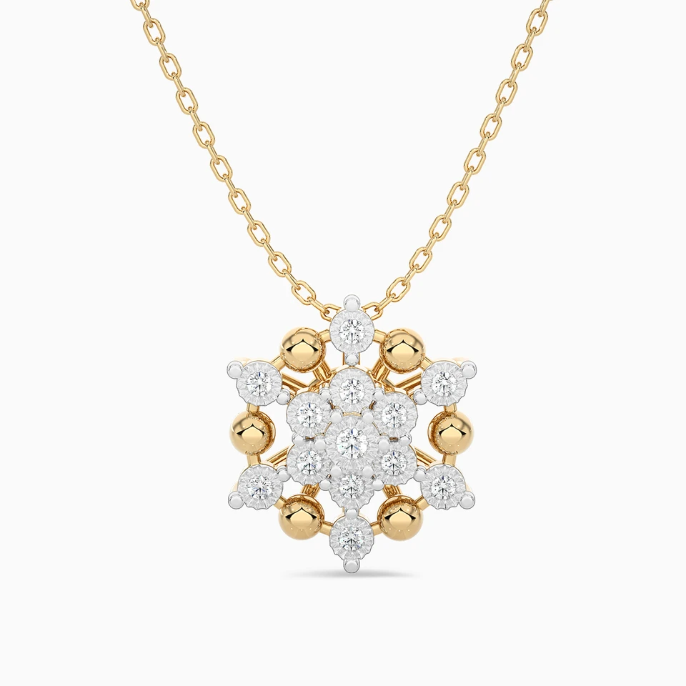 Flower Diamond Necklace in 18K Gold Flower Diamond Necklace in 18K Gold