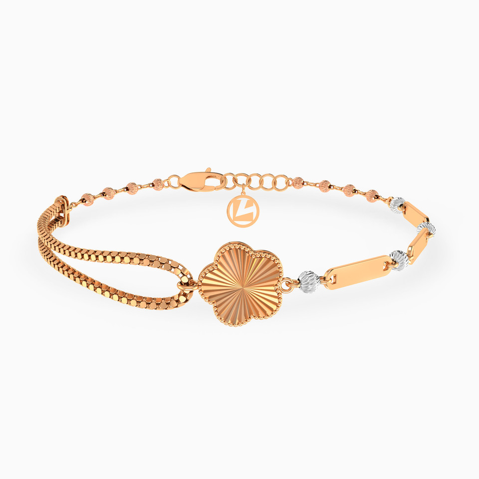 Flower Chain Bracelet in 21K Gold Flower Chain Bracelet in 21K Gold