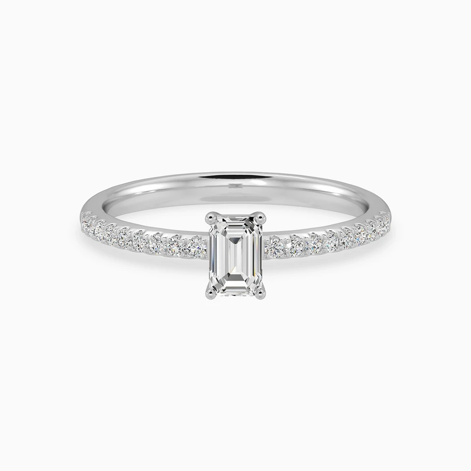 0.49 CT Baguette Lab Grown Diamond Statement Ring in 18K Gold 0.49 CT Baguette Lab Grown Diamond Statement Ring in 18K Gold
