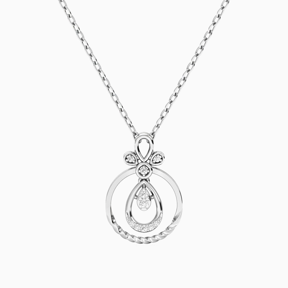 Circle Diamond Necklace in 18K Gold Circle Diamond Necklace in 18K Gold