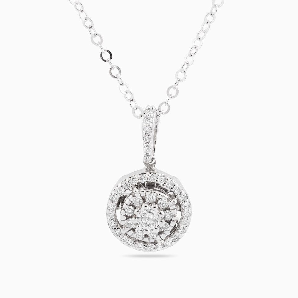 Circle Diamond Necklace in 18K Gold Circle Diamond Necklace in 18K Gold
