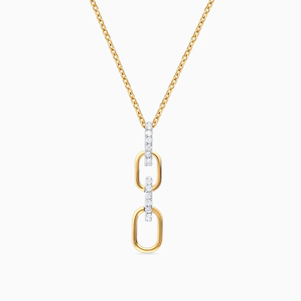 Oval Diamond Necklace in 18K Gold Oval Diamond Necklace in 18K Gold