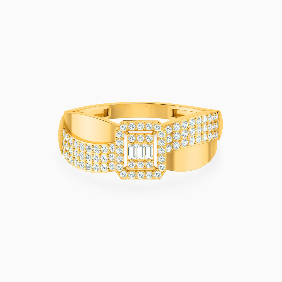 Twist Cubic Zirconia Ring in 21K Gold Twist Cubic Zirconia Ring in 21K Gold