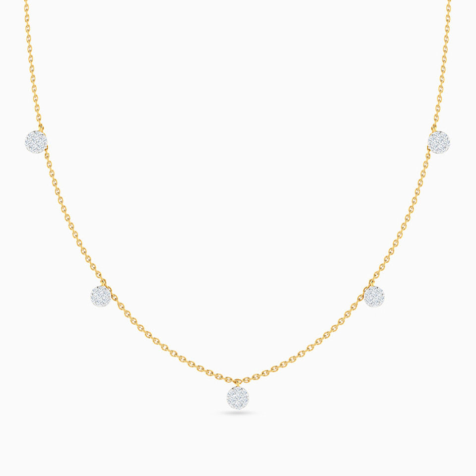 Circle Diamond Chain Necklace in 18K Gold Circle Diamond Chain Necklace in 18K Gold