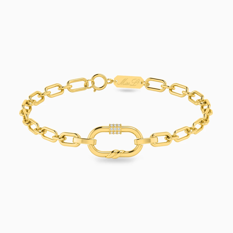 Links Diamonds Chain Bracelet in 18K Gold Links Diamonds Chain Bracelet in 18K Gold