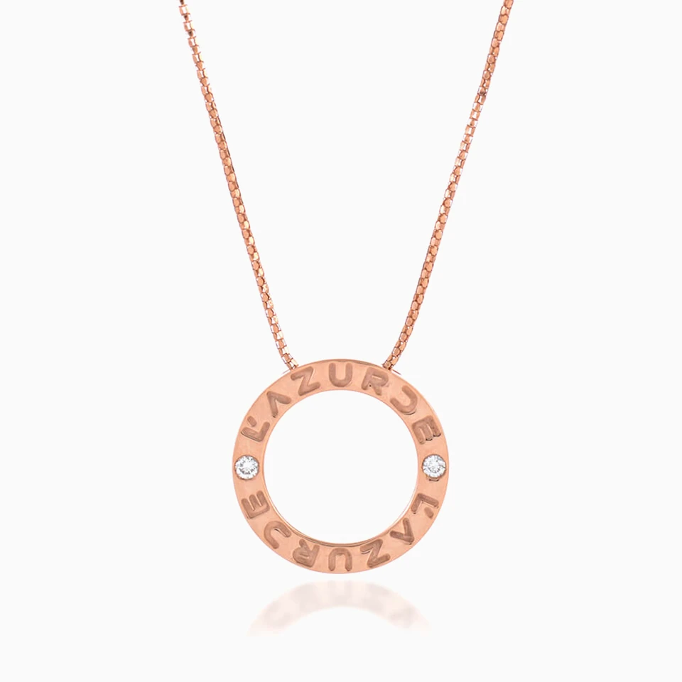 Circle Diamond Necklace in 18K Gold Circle Diamond Necklace in 18K Gold