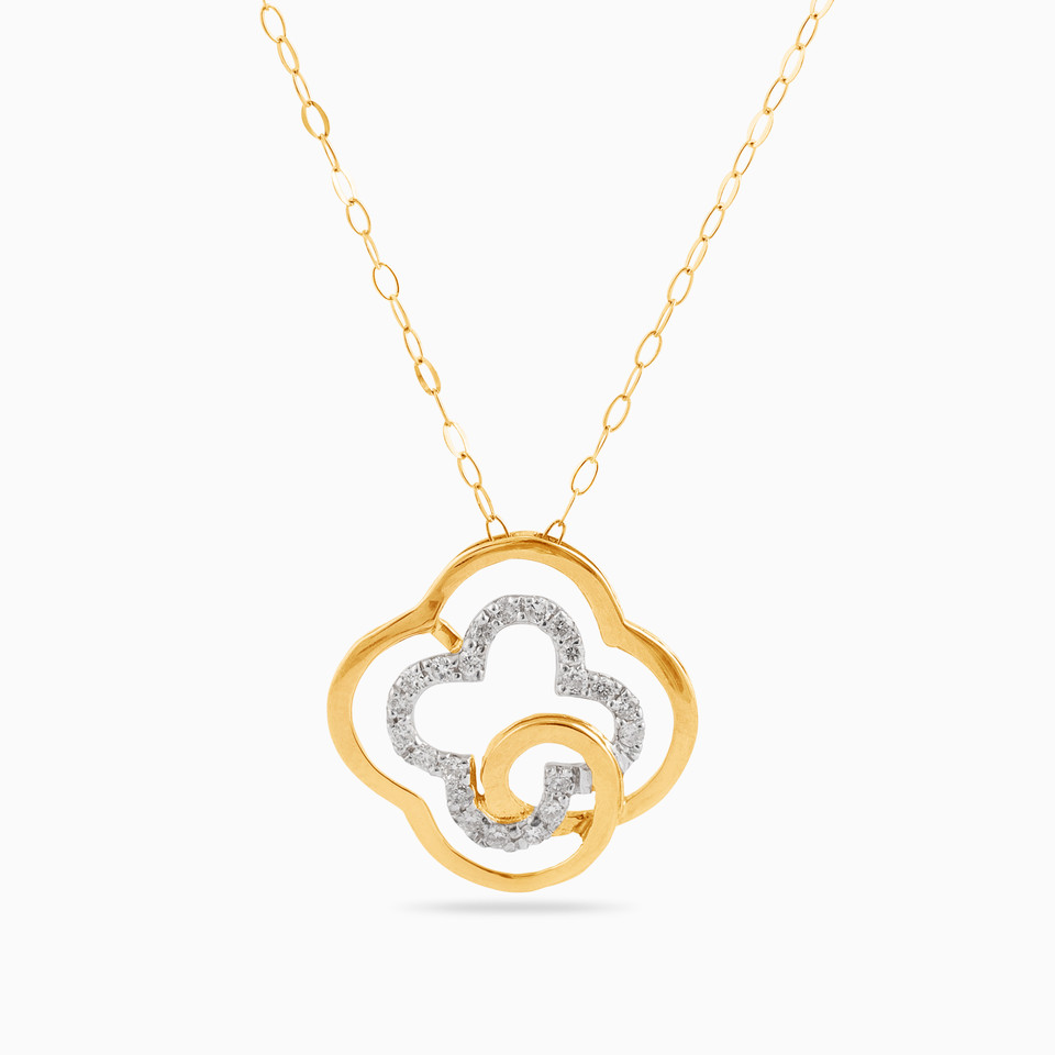 Flower Diamond Necklace in 18K Gold Flower Diamond Necklace in 18K Gold