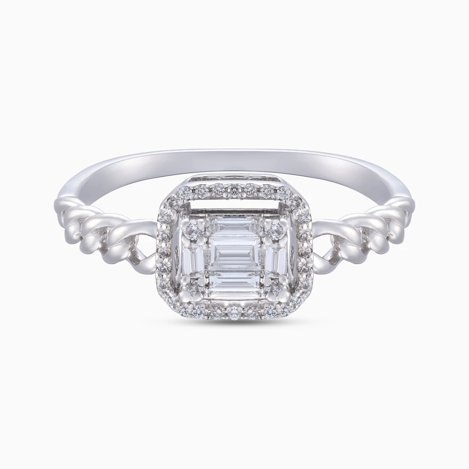 Square Diamond Ring in 18K Gold Square Diamond Ring in 18K Gold