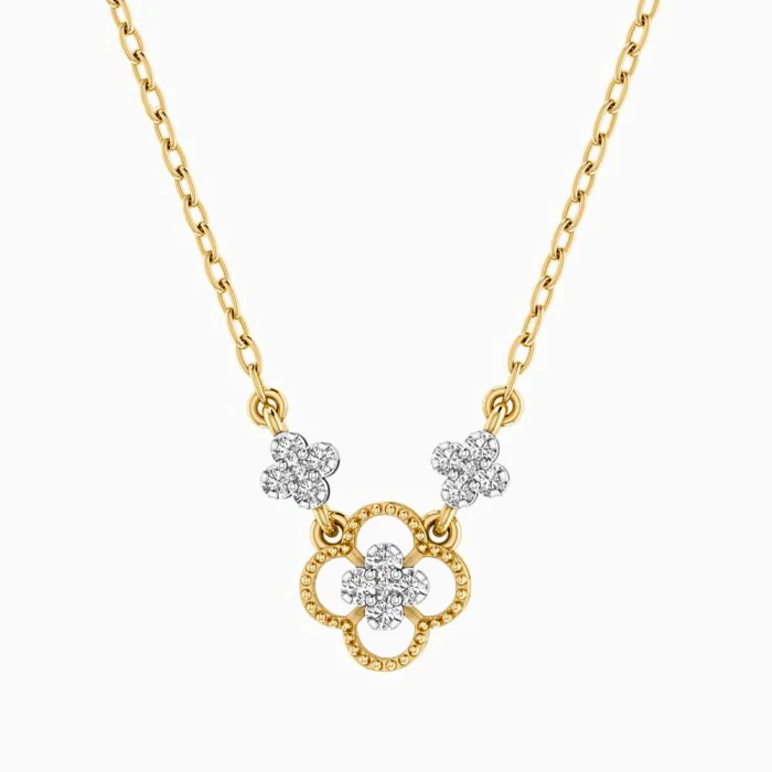 Flower Diamond Necklace in 18K Gold Flower Diamond Necklace in 18K Gold