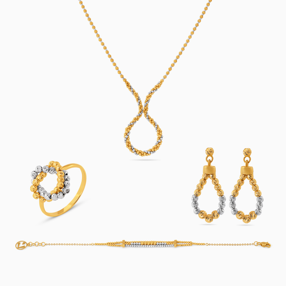 Beaded Full Set in 21K Gold (4 Pieces) Beaded Full Set in 21K Gold (4 Pieces)