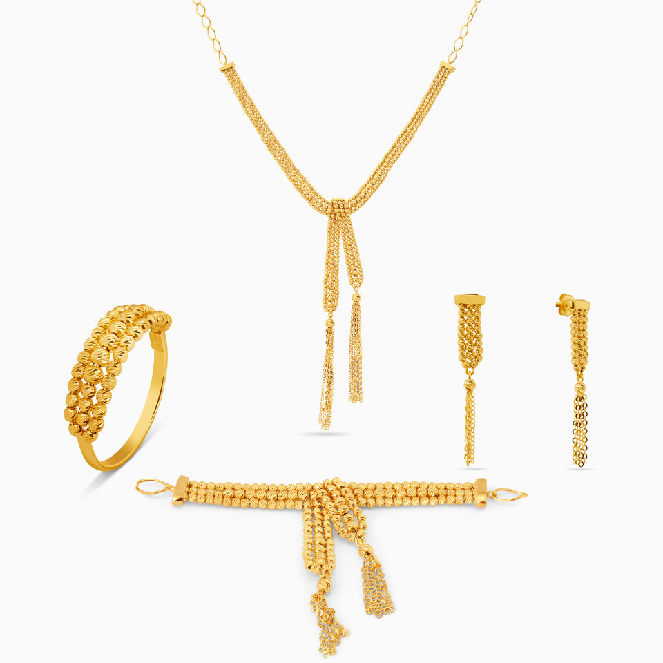Beaded Full Set in 21K Gold (4 Pieces) Beaded Full Set in 21K Gold (4 Pieces)