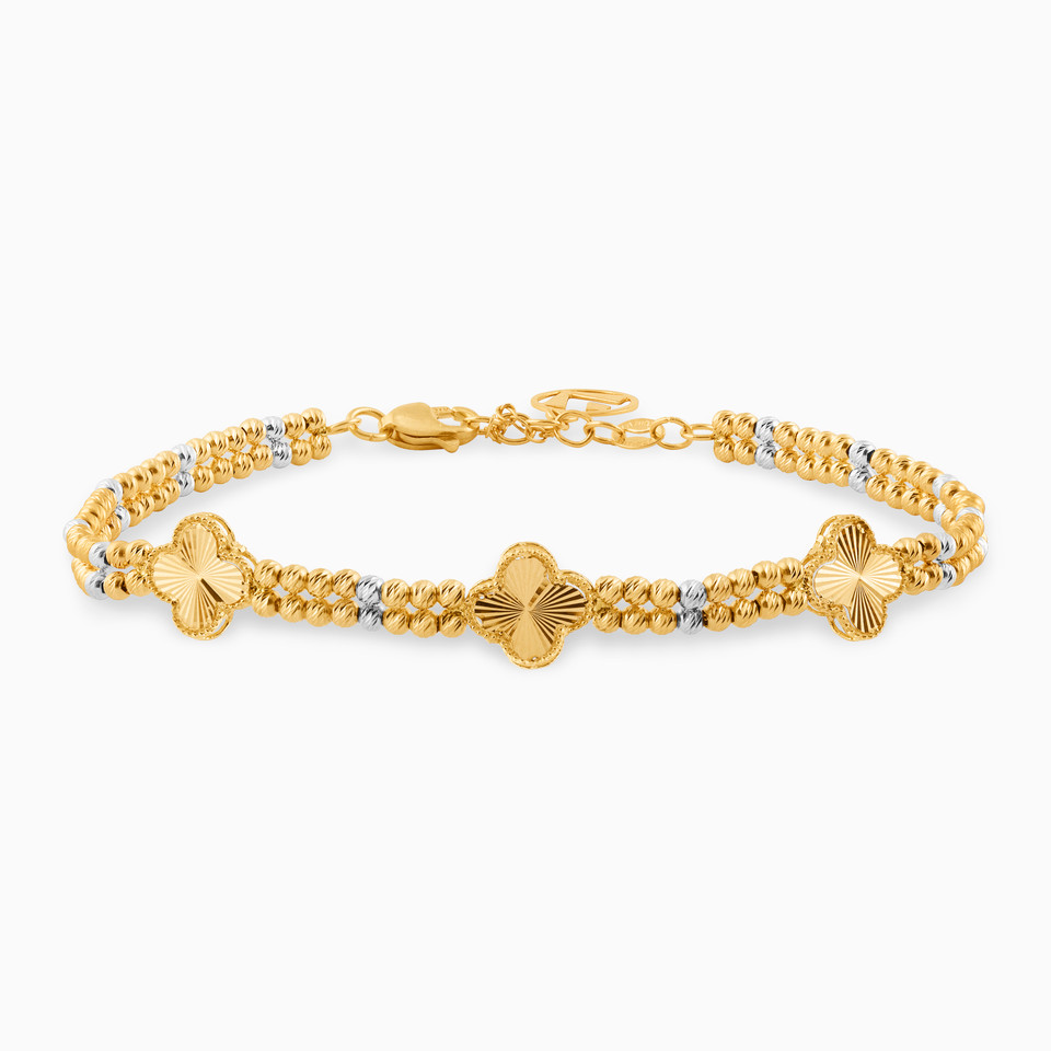 Flower Chain Bracelet in 21K Gold Flower Chain Bracelet in 21K Gold