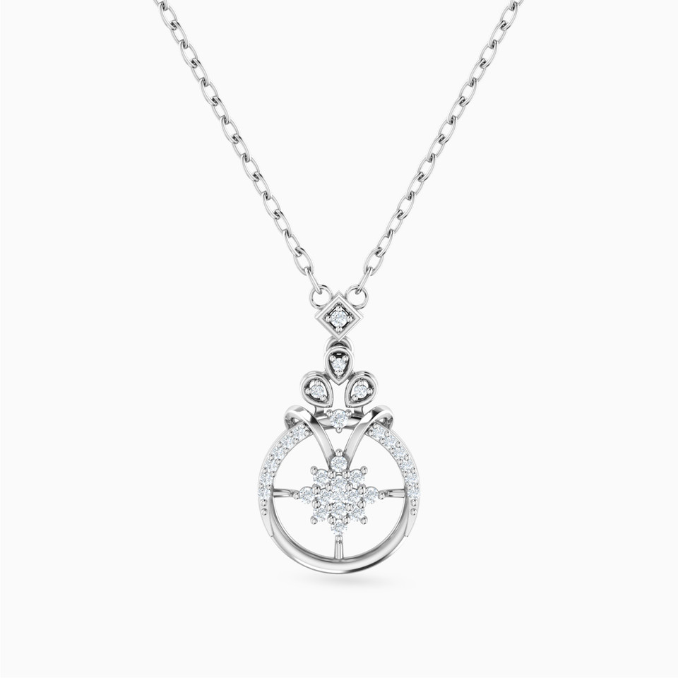 Circle Diamond Pendant in 18K Gold Circle Diamond Pendant in 18K Gold