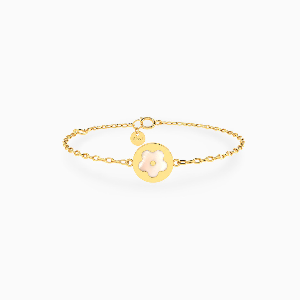 Kids Flower Enamel Bracelet in 18K Gold Kids Flower Enamel Bracelet in 18K Gold