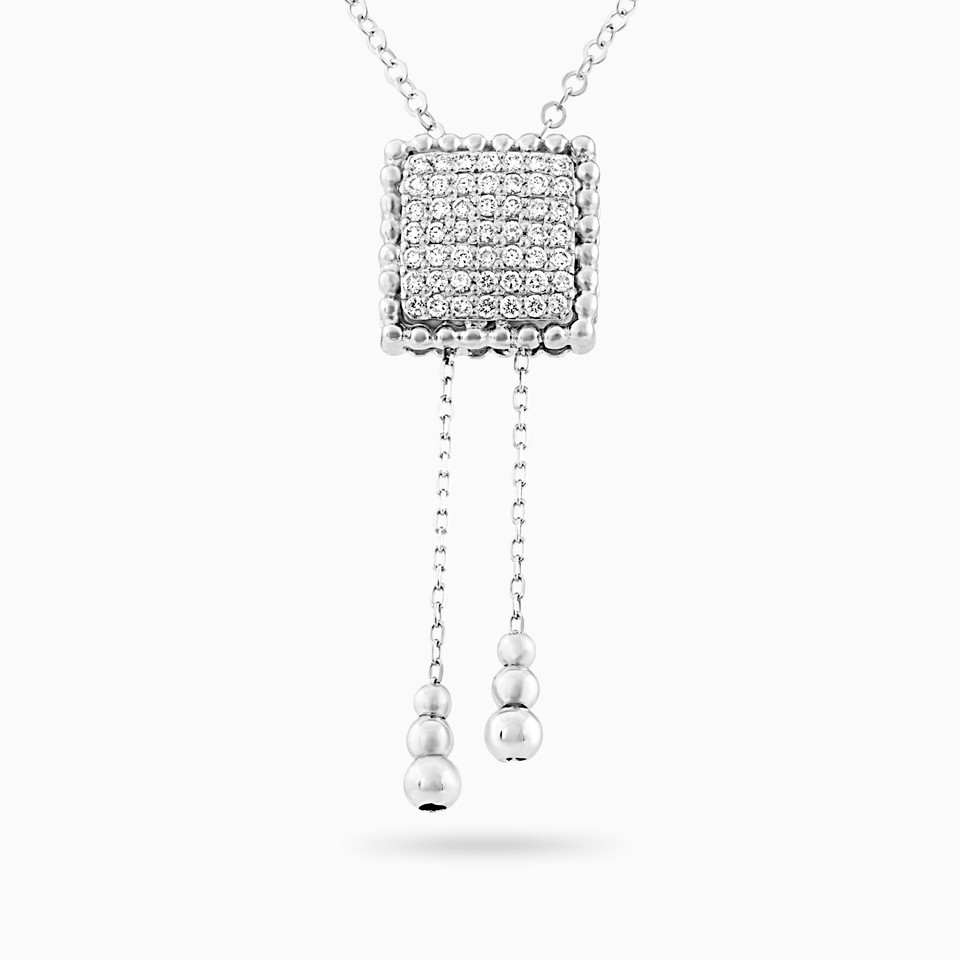 Square Diamond Necklace in 18K Gold Square Diamond Necklace in 18K Gold