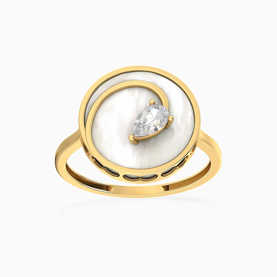 Circle Colored Stones Statement Ring in 18K Gold Circle Colored Stones Statement Ring in 18K Gold