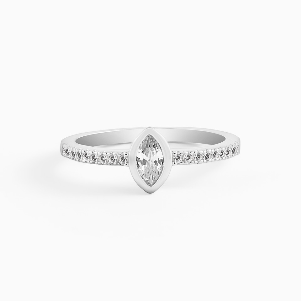 Marquise Cubic Zirconia Sterling Silver Ring (Size 12) Marquise Cubic Zirconia Sterling Silver Ring (Size 12)