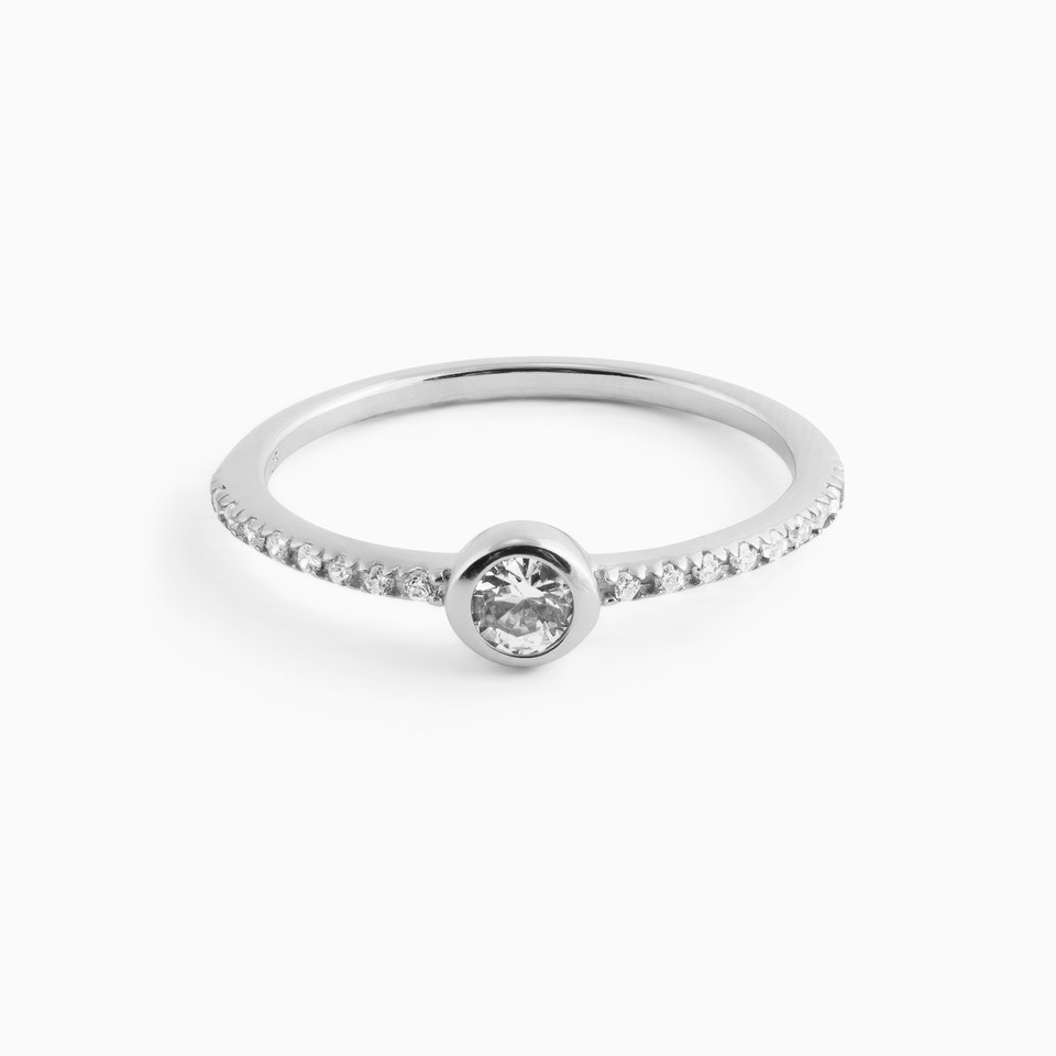 Circle Cubic Zirconia Sterling Silver Ring (Size 14) Circle Cubic Zirconia Sterling Silver Ring (Size 14)