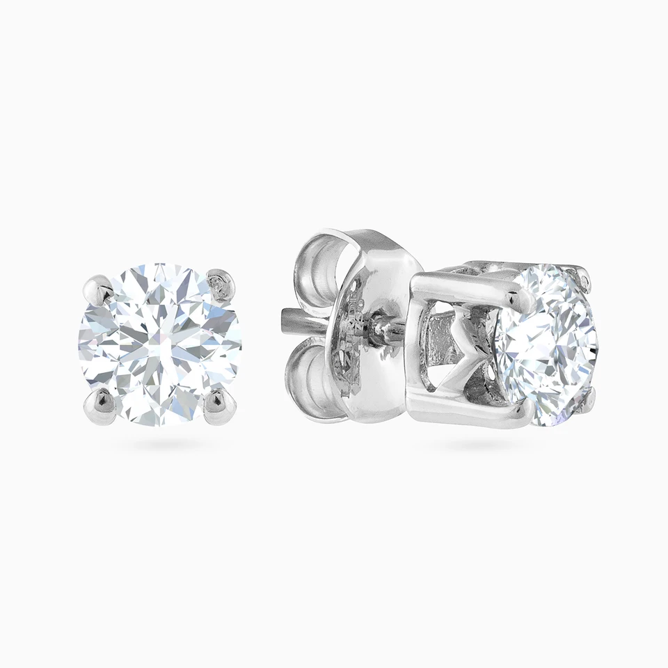 Kids Circle Diamond Stud Earrings in 18K Gold - 2 Kids Circle Diamond Stud Earrings in 18K Gold - 2