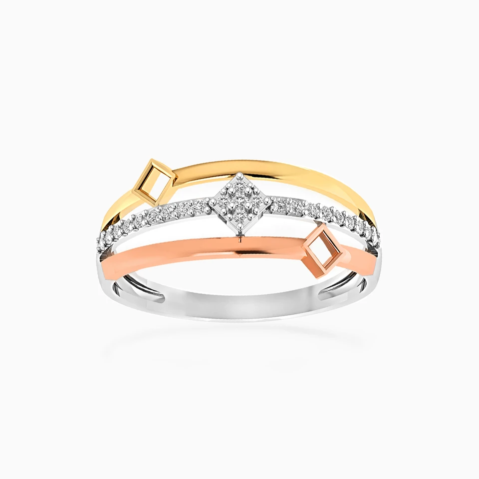 Lozenge Diamonds Statement Ring in 18K Gold Lozenge Diamonds Statement Ring in 18K Gold