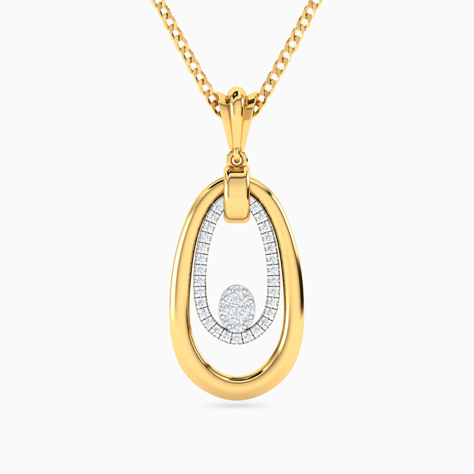 Pear Diamond Necklace in 18K Gold Pear Diamond Necklace in 18K Gold