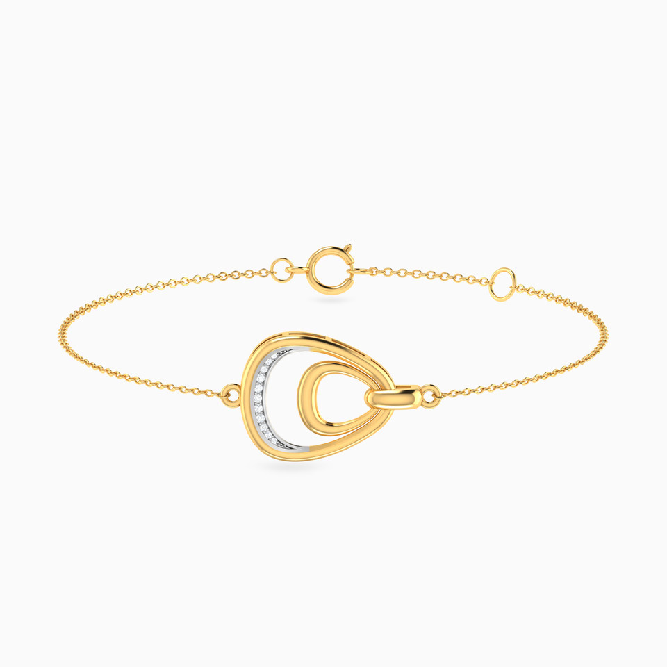 Pear Diamond Chain Bracelet in 18K Gold - 2 Pear Diamond Chain Bracelet in 18K Gold - 2