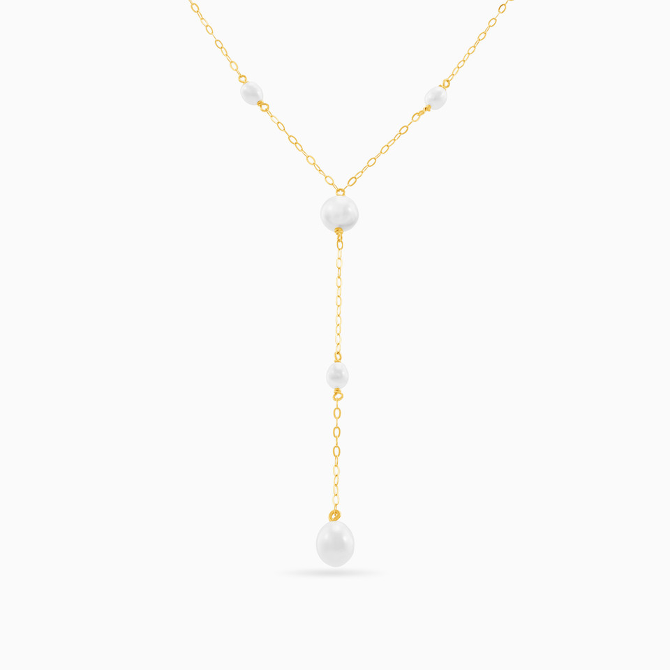 Drop Pearl Necklace in 18K Gold Drop Pearl Necklace in 18K Gold