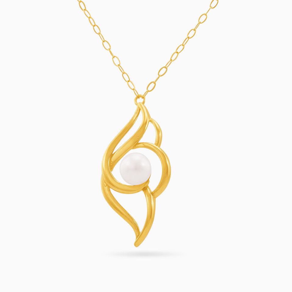 Abstract Pearl Necklace in 18K Gold Abstract Pearl Necklace in 18K Gold