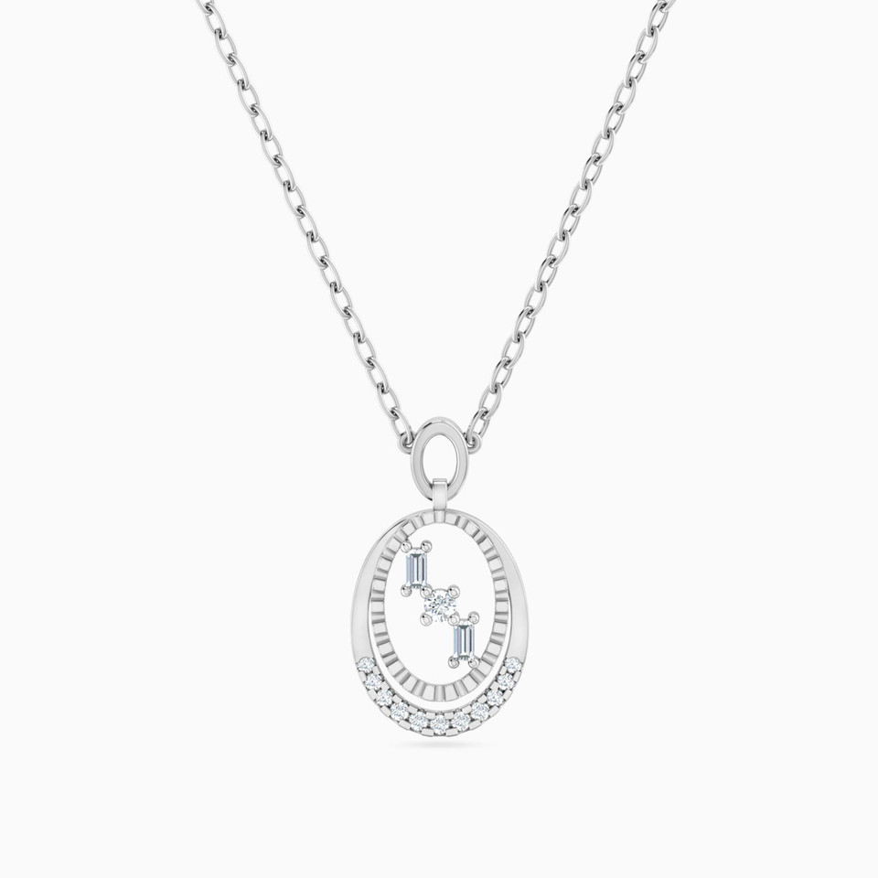 Oval Diamond Necklace in 18K Gold Oval Diamond Necklace in 18K Gold