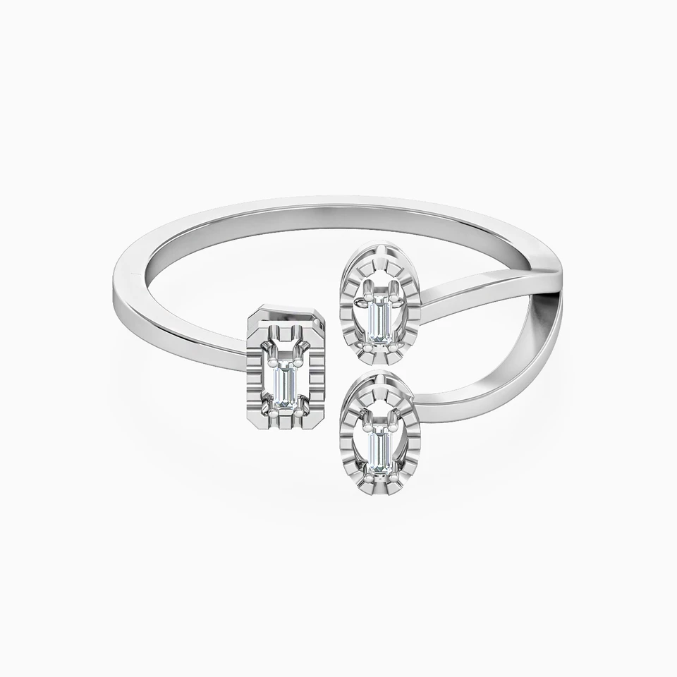 Oval Diamond Open Ring in 18K Gold Oval Diamond Open Ring in 18K Gold