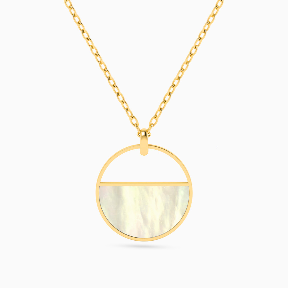 Semi-circle Pearl Necklace in 18K Gold Semi-circle Pearl Necklace in 18K Gold