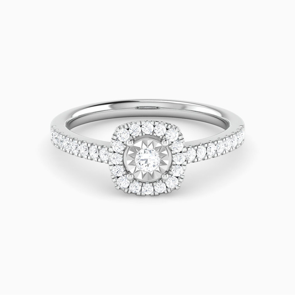 Circle Diamond Ring in 18K Gold - 2 Circle Diamond Ring in 18K Gold - 2