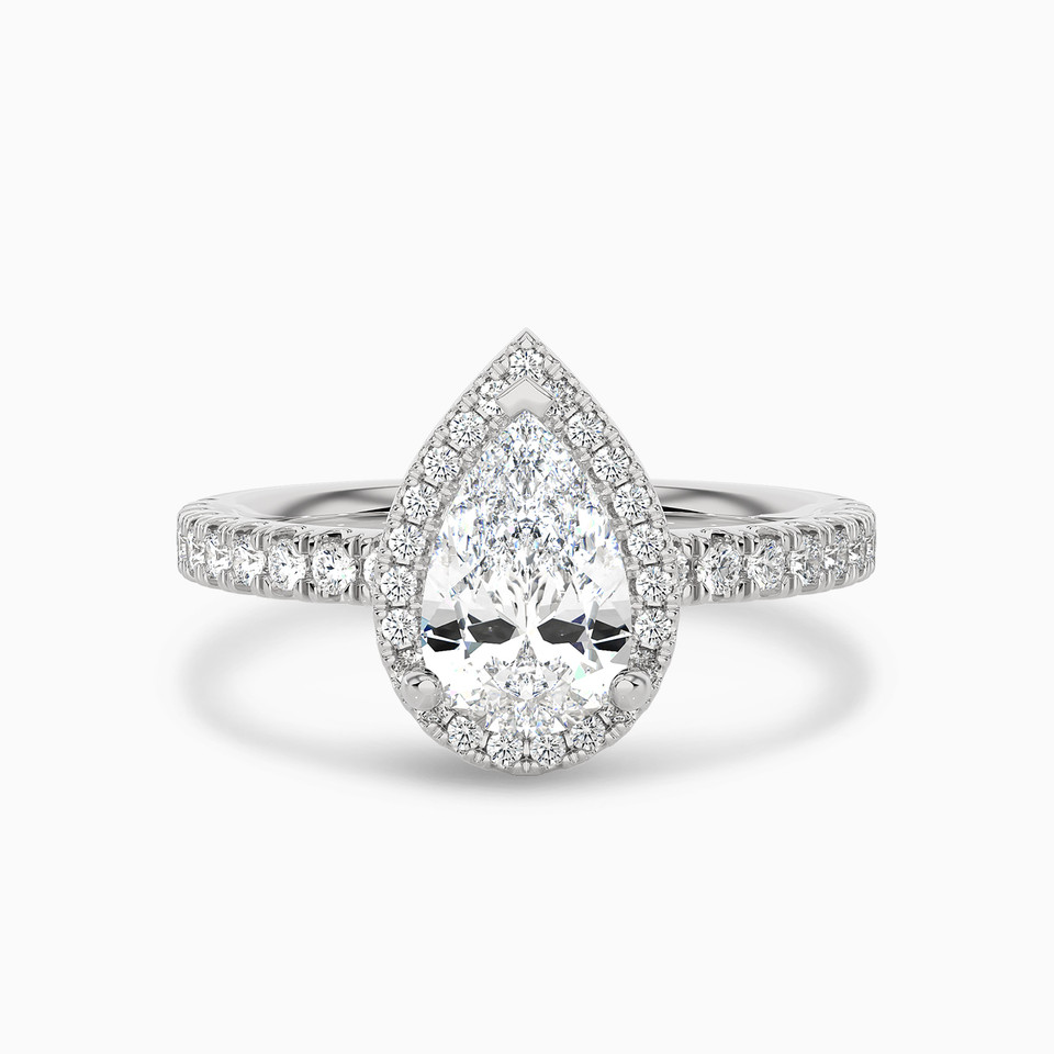 1.4 CT Pear Lab Grown Diamond Statement Ring in 18K Gold 1.4 CT Pear Lab Grown Diamond Statement Ring in 18K Gold