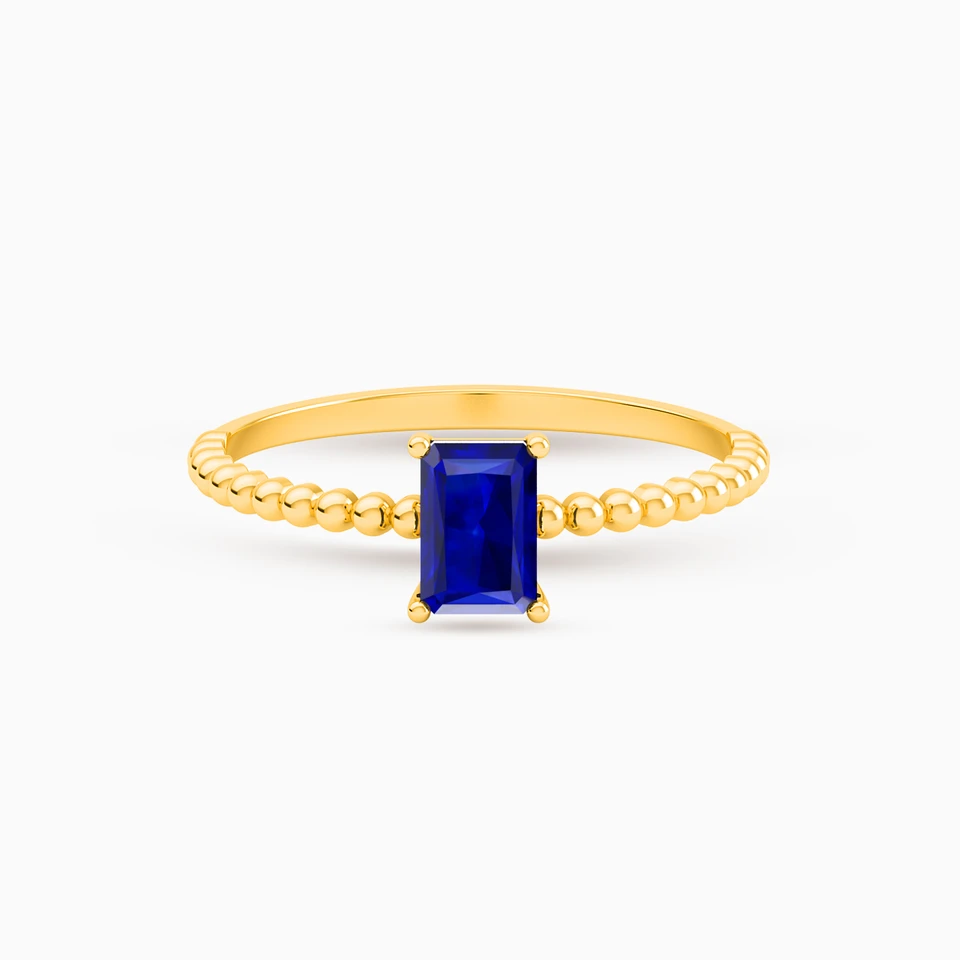 Baguette Blue Stone Ring in 18K Gold Baguette Blue Stone Ring in 18K Gold