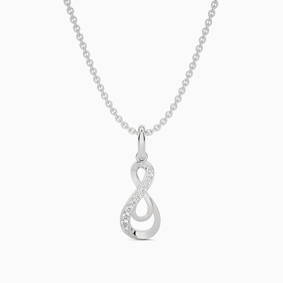 infinity Diamond Pendant in 18K Gold infinity Diamond Pendant in 18K Gold