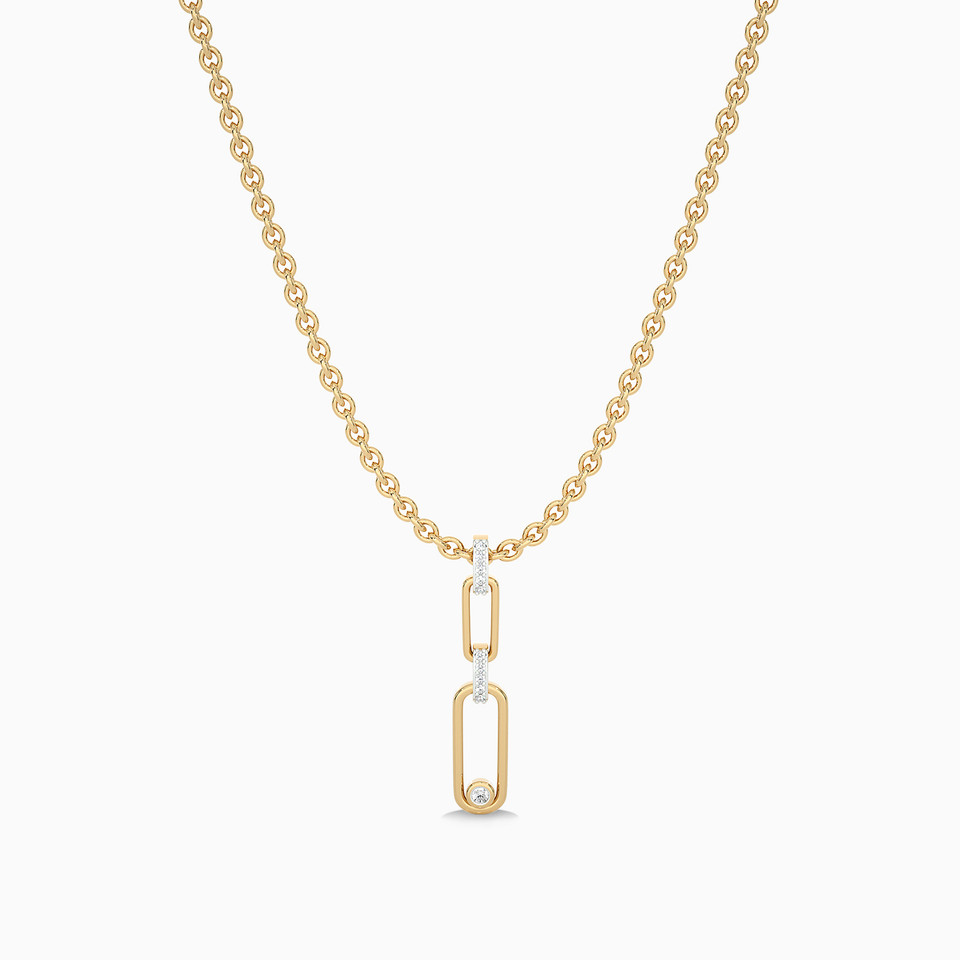 Rectangle Diamond Pendant in 18K Gold Rectangle Diamond Pendant in 18K Gold
