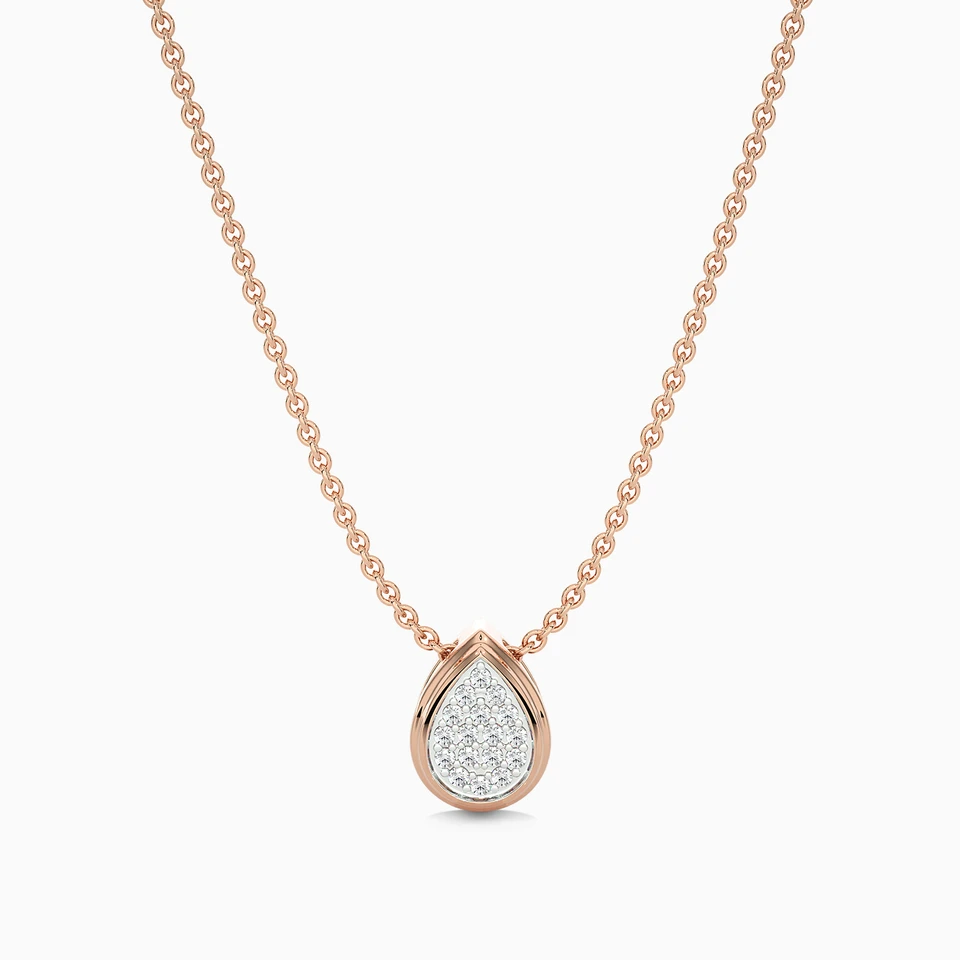 Pear Diamond Pendant in 18K Gold Pear Diamond Pendant in 18K Gold
