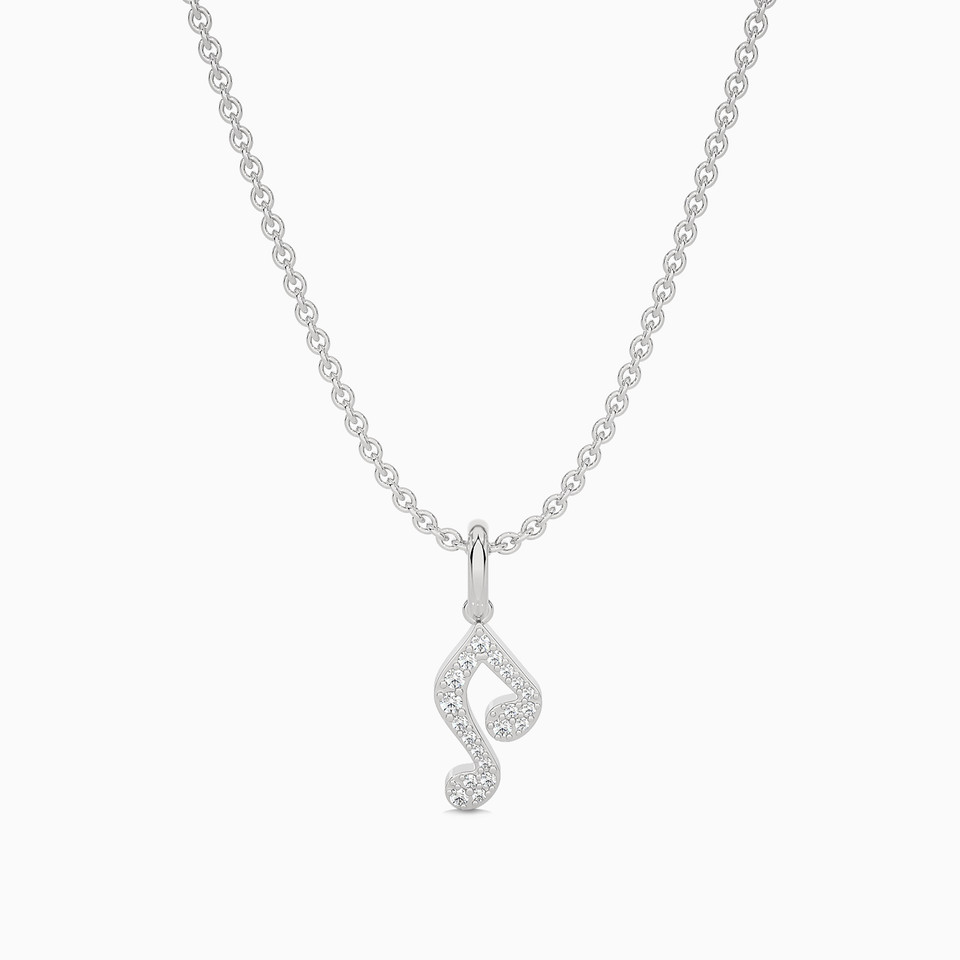 Music Note Diamond Pendant in 18K Gold Music Note Diamond Pendant in 18K Gold