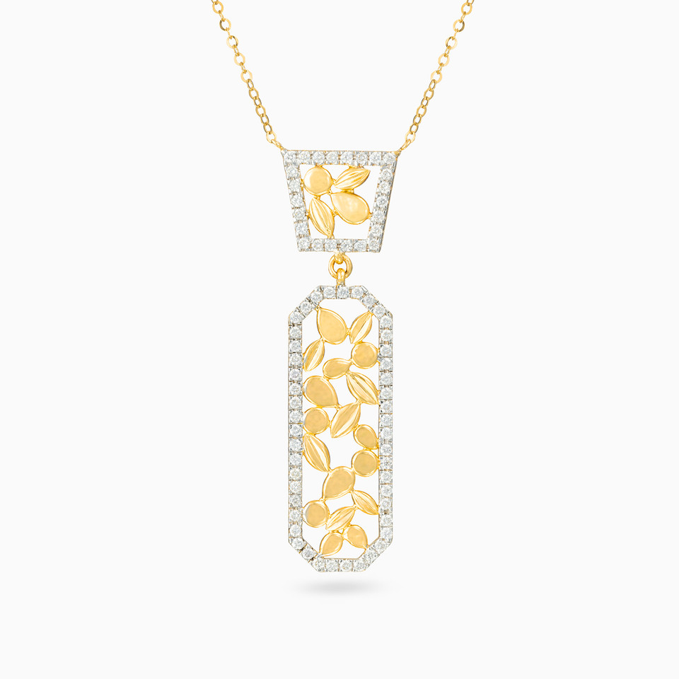 Capsule Diamond Necklace in 18K Gold Capsule Diamond Necklace in 18K Gold