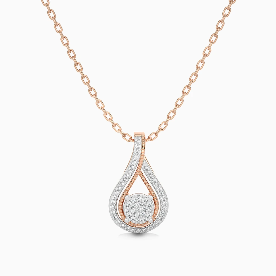 Pear Diamond Pendant in 18K Gold Pear Diamond Pendant in 18K Gold