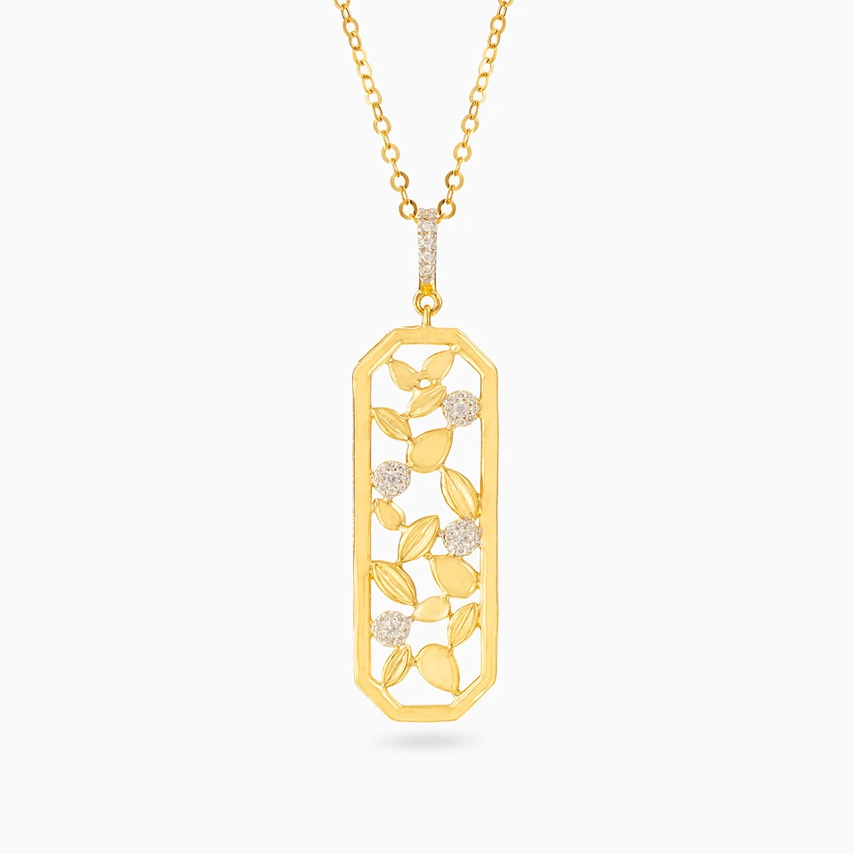 Capsule Diamond Necklace in 18K Gold Capsule Diamond Necklace in 18K Gold