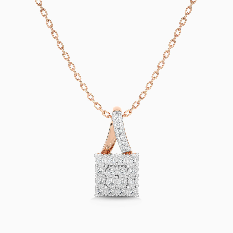 Square Diamond Pendant in 18K Gold Square Diamond Pendant in 18K Gold