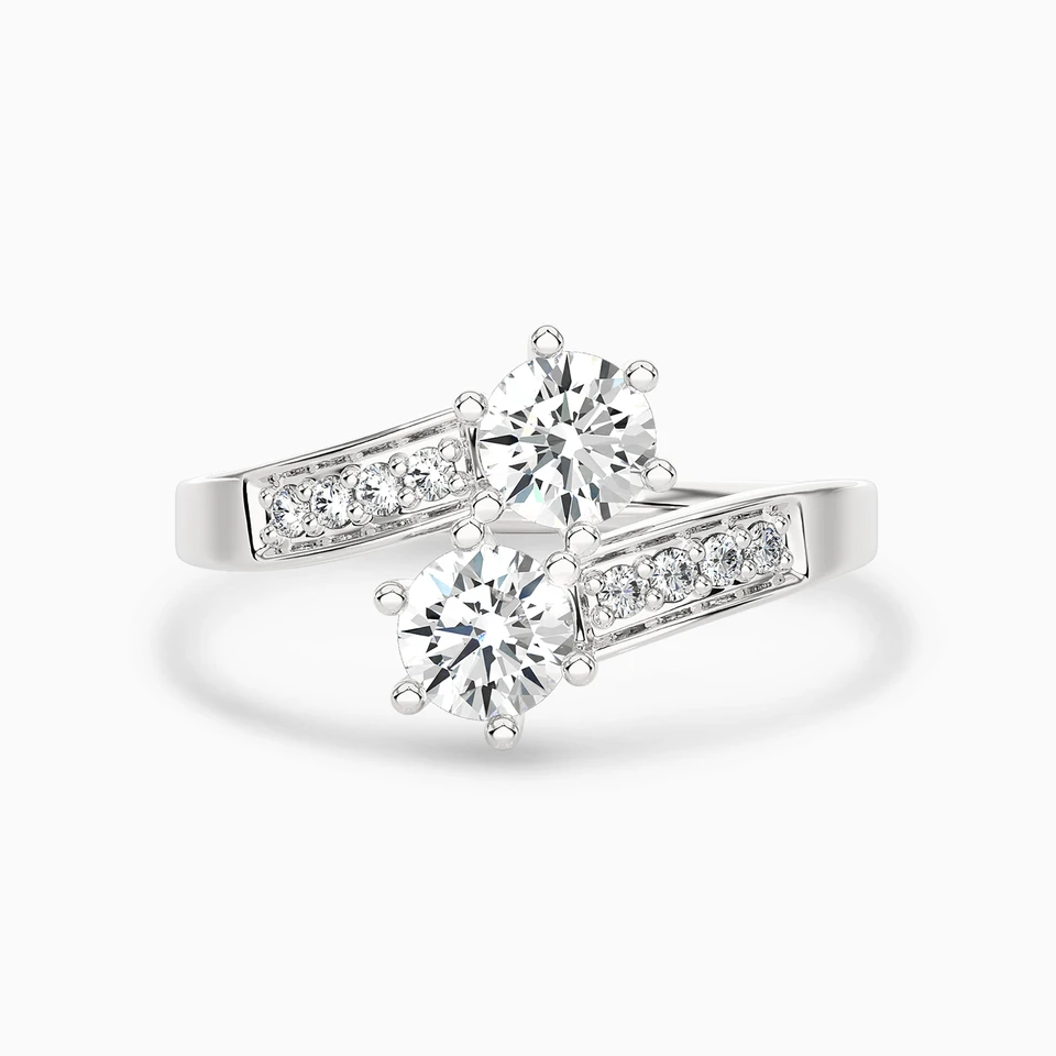 0.8 CT Brilliant Lab Grown Diamond Two headed Ring in 18K Gold 0.8 CT Brilliant Lab Grown Diamond Two headed Ring in 18K Gold
