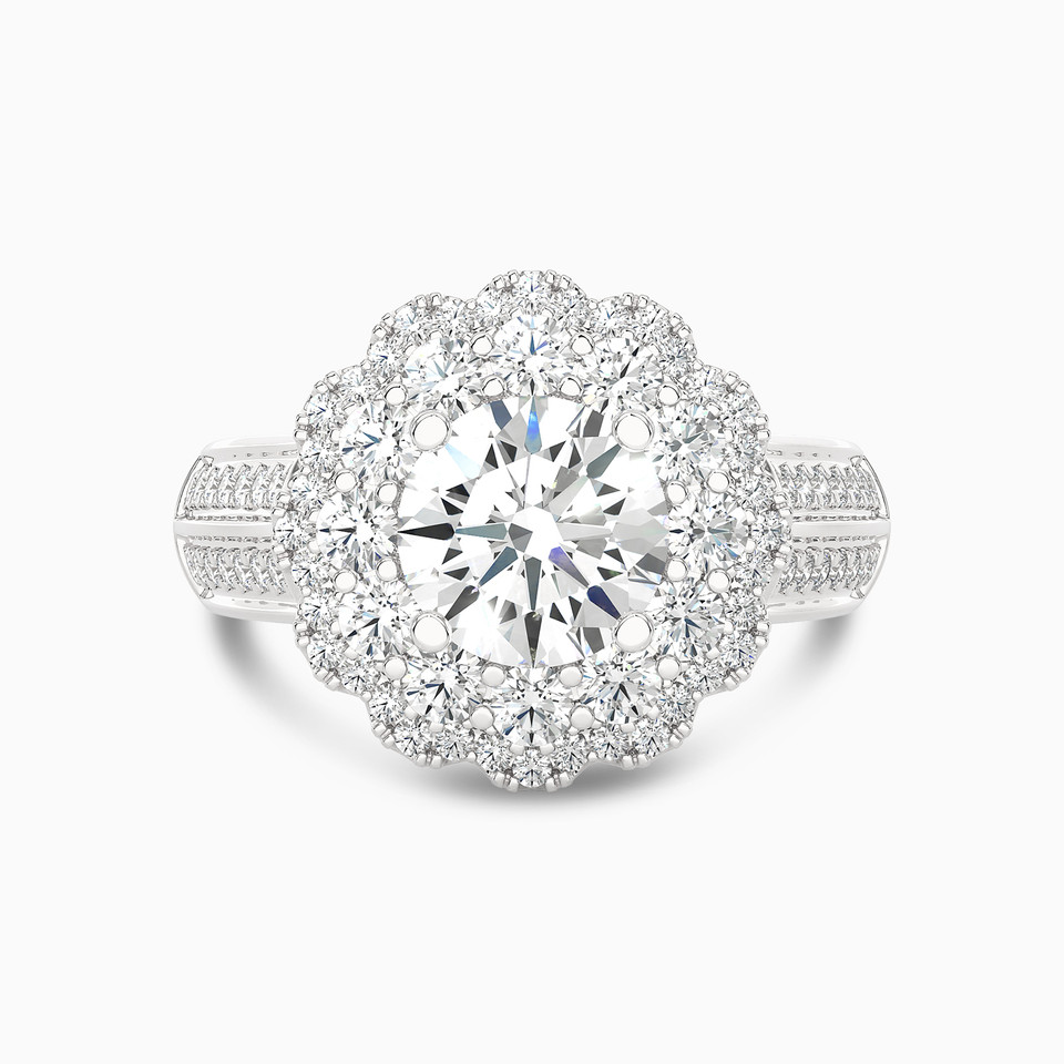 1.94 CT Brilliant Lab Grown Diamond Statement Ring in 18K Gold 1.94 CT Brilliant Lab Grown Diamond Statement Ring in 18K Gold
