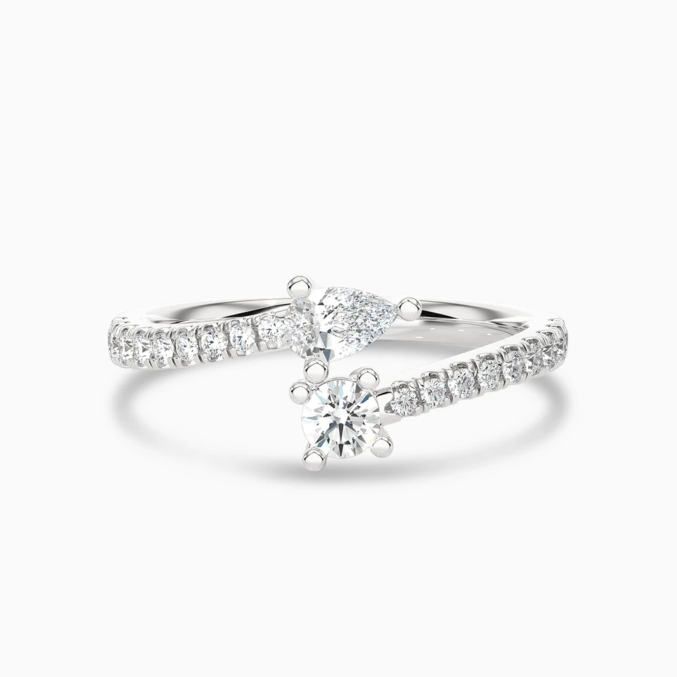 0.65 CT Brilliant Lab Grown Diamond Two headed Ring in 18K Gold 0.65 CT Brilliant Lab Grown Diamond Two headed Ring in 18K Gold
