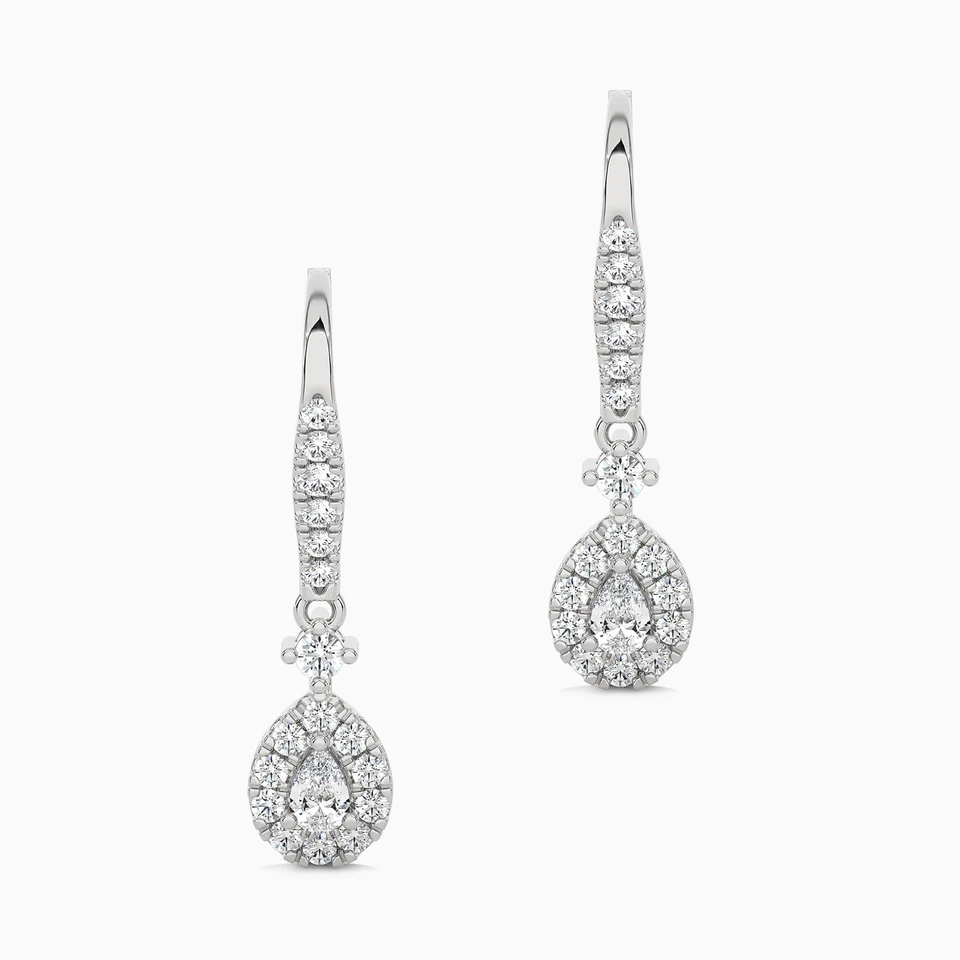 0.6 CT Multishaped Lab Grown Diamond Drop Earrings in 18K Gold 0.6 CT Multishaped Lab Grown Diamond Drop Earrings in 18K Gold