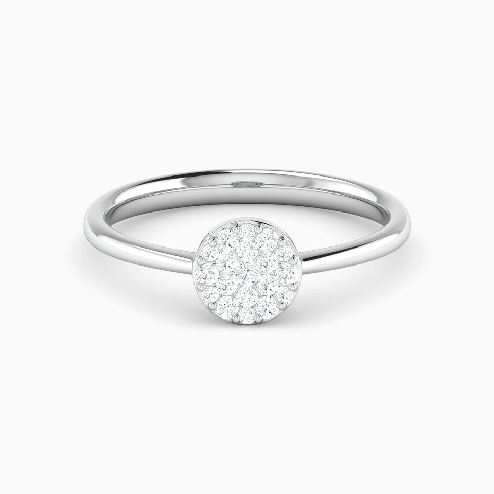Circle Diamond Ring in 18K Gold - 2 Circle Diamond Ring in 18K Gold - 2