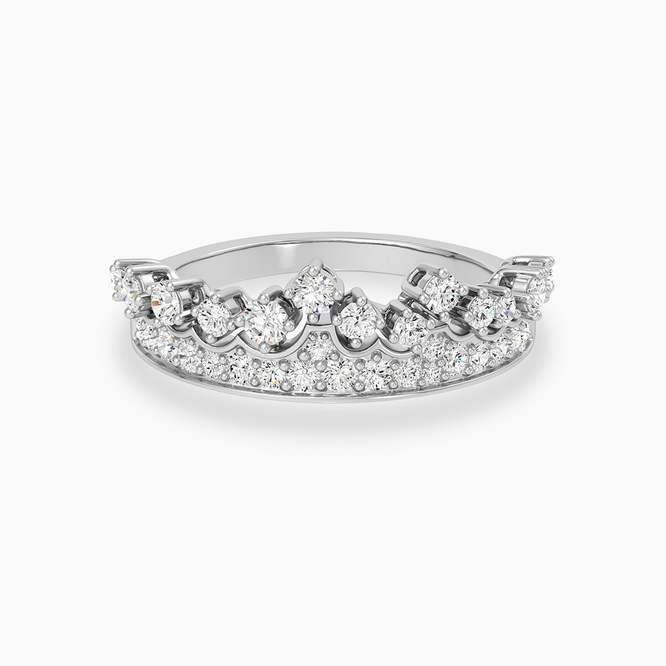 Crown Diamond Ring in 18K Gold - 2 Crown Diamond Ring in 18K Gold - 2